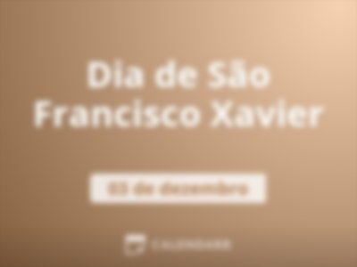 Dia de São Francisco Xavier