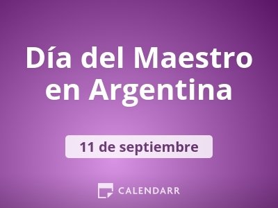 Día del Maestro en Argentina
