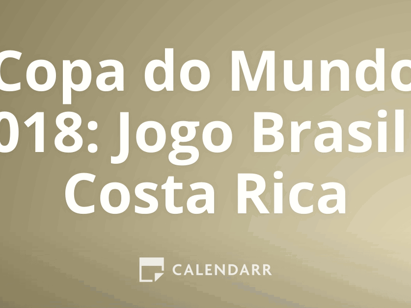 Copa do Mundo 2018: Brasil está no grupo de Suiça, Costa Rica e