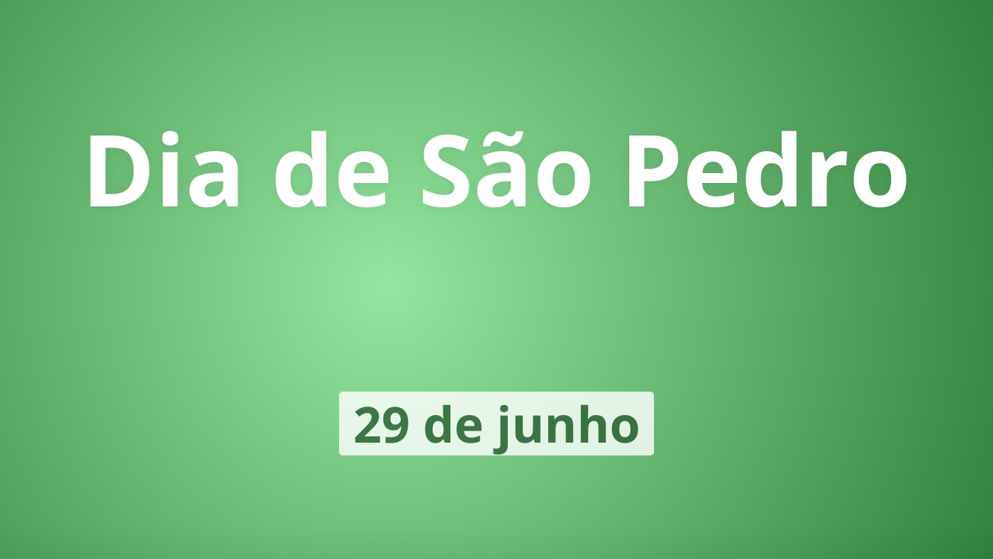 Hoje é dia de celebrar São Pedro — A União - Jornal, Editora e Gráfica