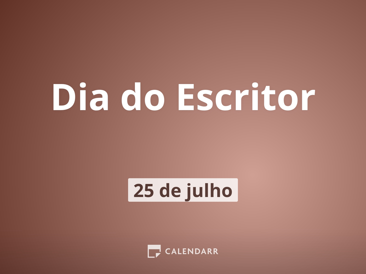 Dia Do Escritor De Julho Calendarr