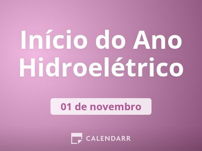 Início do Ano Hidroelétrico