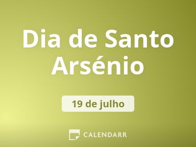Dia de Santo Arsénio