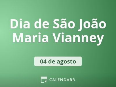 Dia de São João Maria Vianney