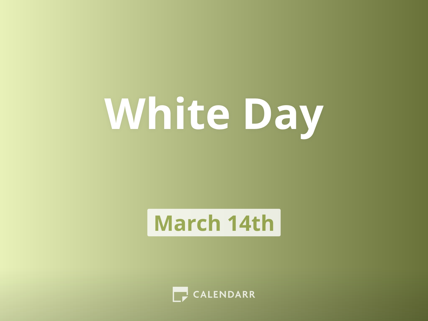 White Day | March 14 - Calendarr