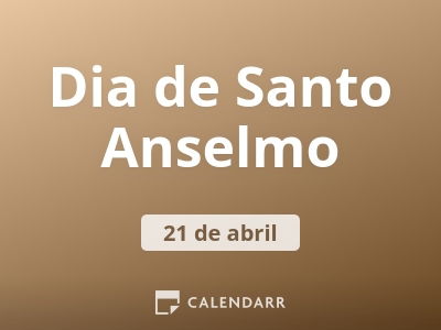 Dia de Santo Anselmo