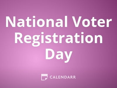 National Voter Registration Day | September 24 - Calendarr