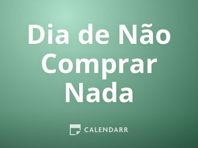 Dia de Não Comprar Nada