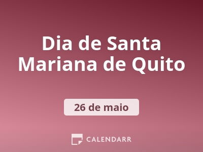 Dia de Santa Mariana de Quito