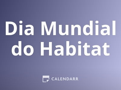 Dia Mundial do Habitat
