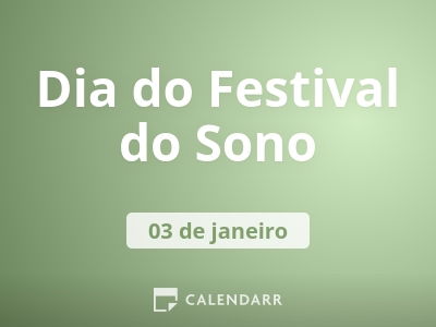 Dia do Festival do Sono