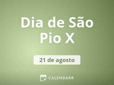 Dia de São Pio X