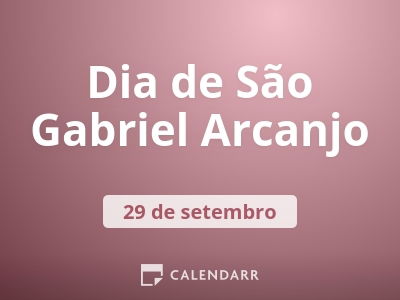 Dia de São Gabriel Arcanjo