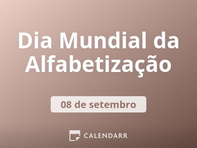 Dia Mundial da Alfabetização