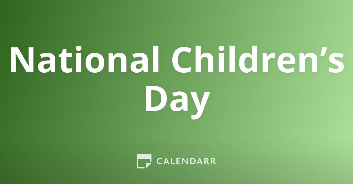 National Children’s Day | June 13 - Calendarr