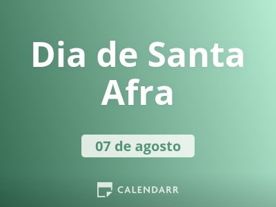 Dia de Santa Afra