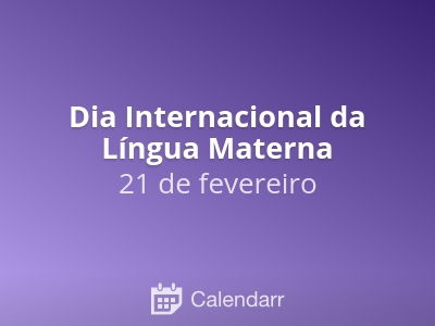 Dia Internacional da Língua Materna