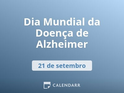 Dia Mundial da Doença de Alzheimer