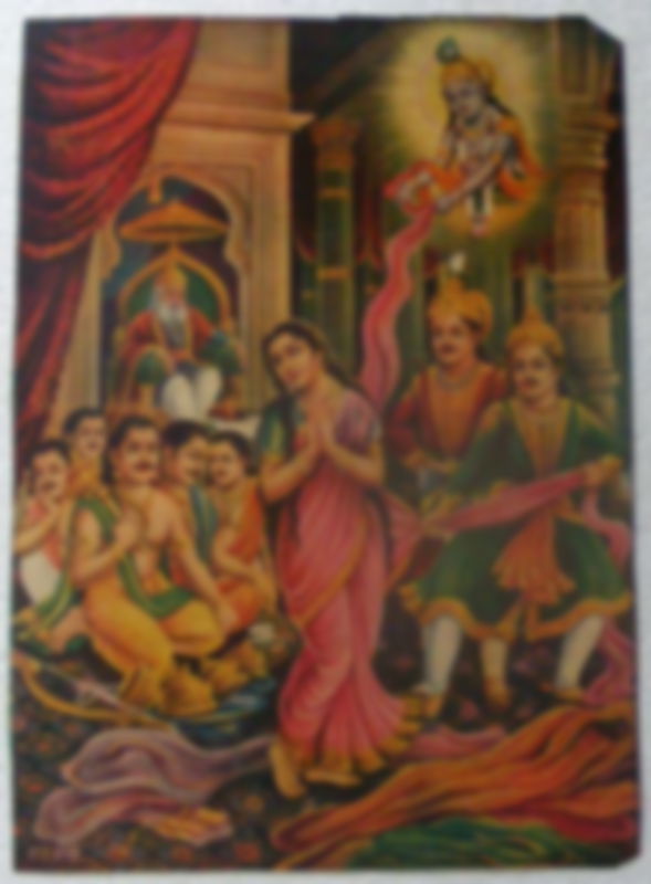 Draupadi Vastrapahanam Scene from Great Epic Mahabharata - 1940‘s Vintage prints