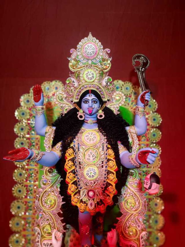 Sculpture Of Maa Kali Before Being Worshipped