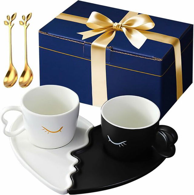 auvstar Juego de 2 Tazas para Parejas