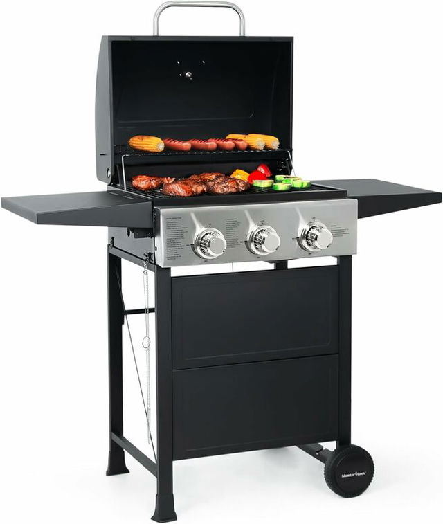 MASTER COOK 3 Burner BBQ Propane Gas Grill