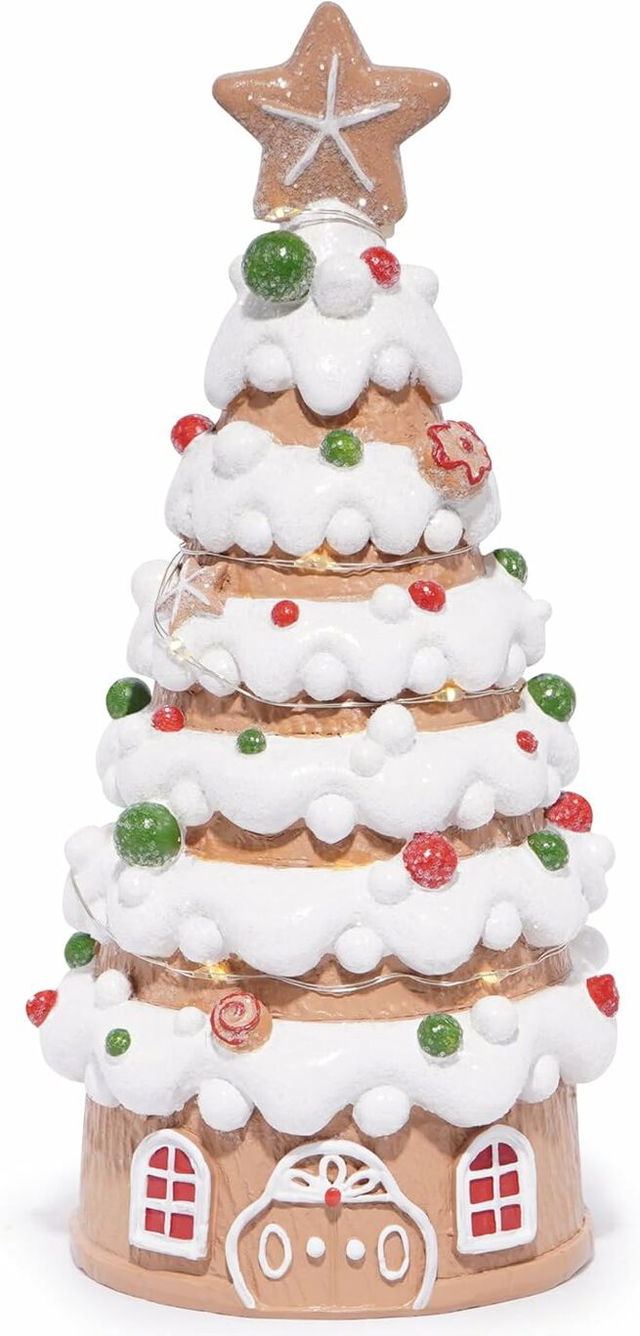 Christmas Tree Gingerbread Village