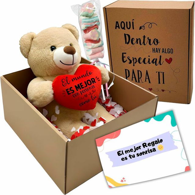 Osito de Peluche con Mensaje Corazón