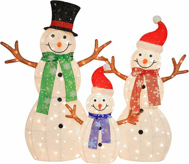 Hykolity Lighted Snowman Family