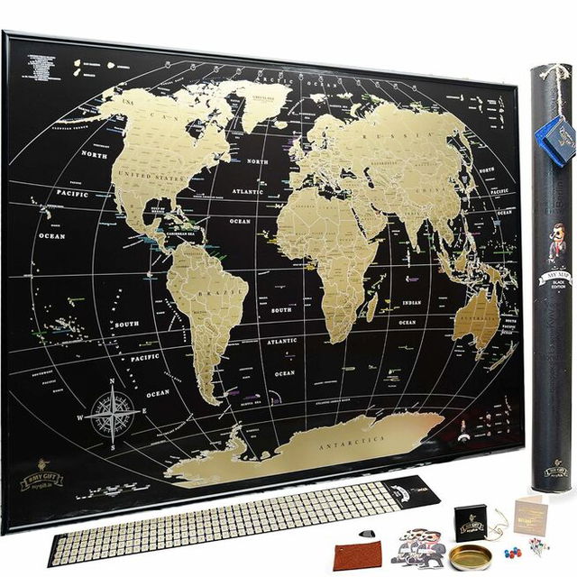 Mapa mundo para rascar