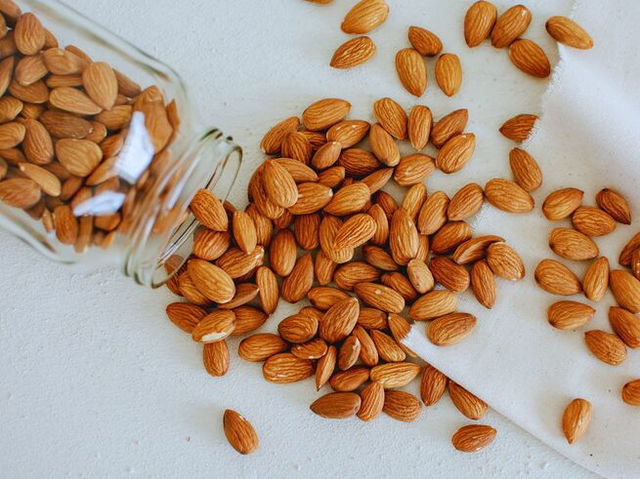 spilled over almonds