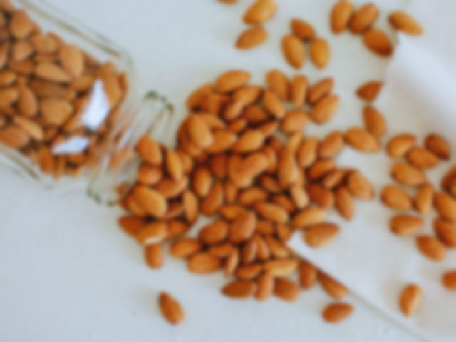 spilled over almonds