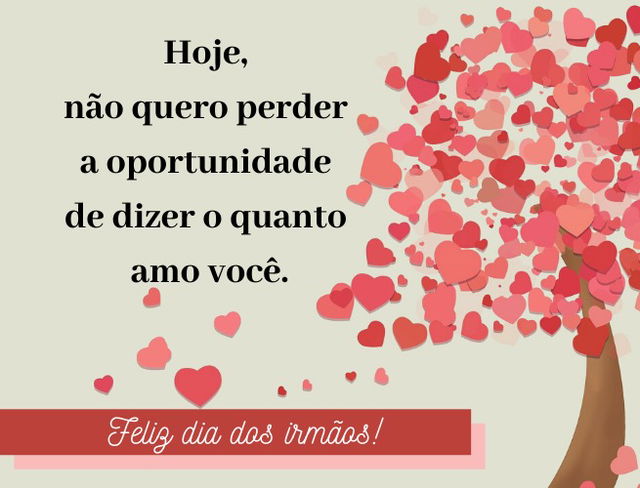 Mensagem para expressar amor ao irmão