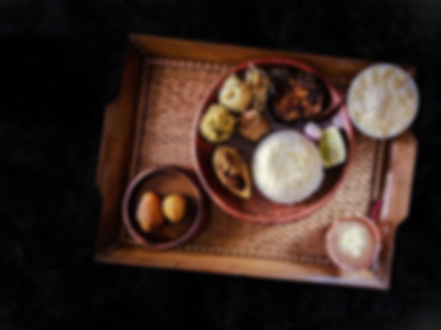 Traditional Bengali Thali on Poila Baisakh or New Year