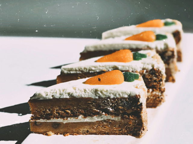 Carrot cake pieces