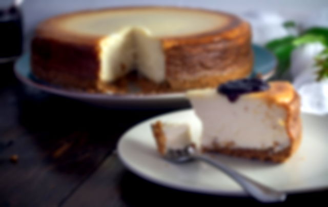 A slice of cheesecake