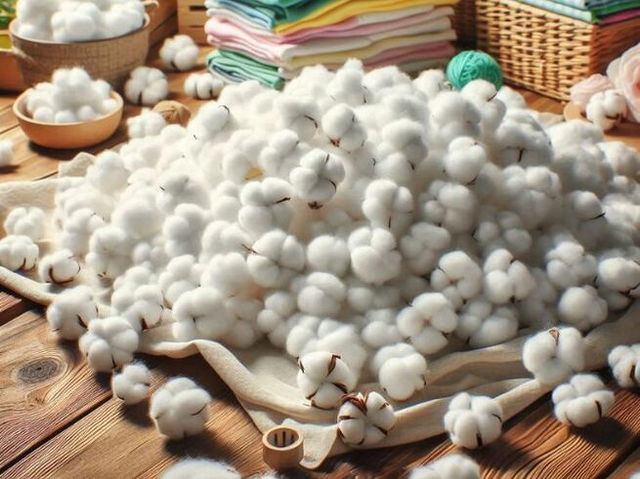 cotton balls scattered