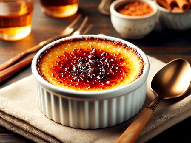 AI generated image of creme brulee