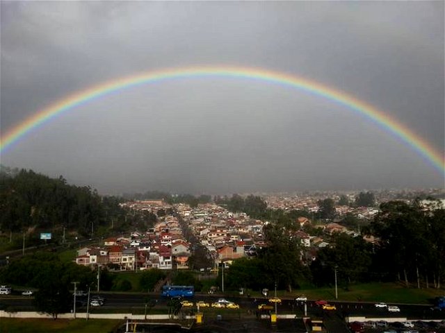 Día lluvioso en la ciudad de Cuenca (Ecuador)