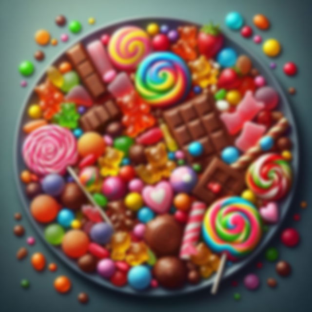 a plate of candies