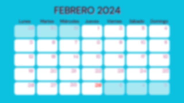 calendario febrero 2024