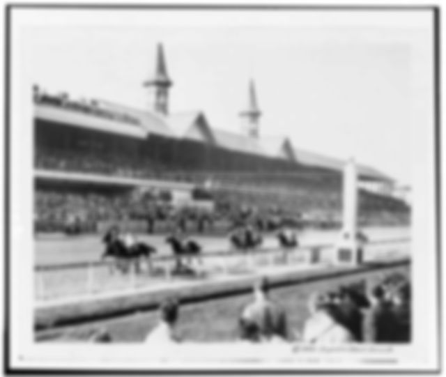 First quarter of 1943 Kentucky Derby from infield