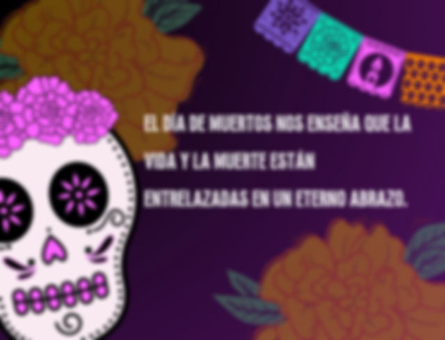 Frase para el día de muertos con elementos tradicionales