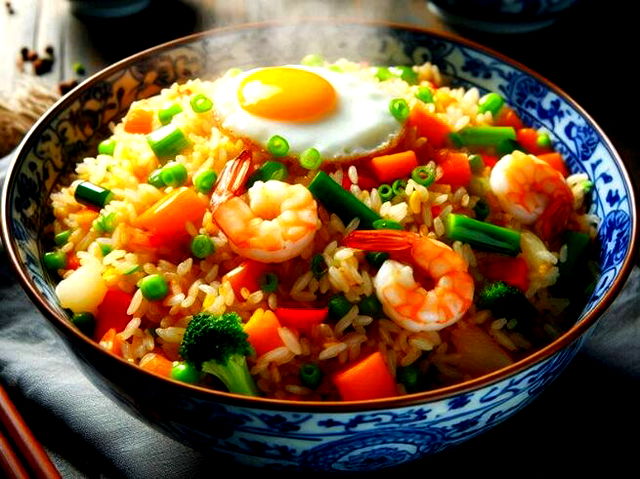 a bowl of fried rice