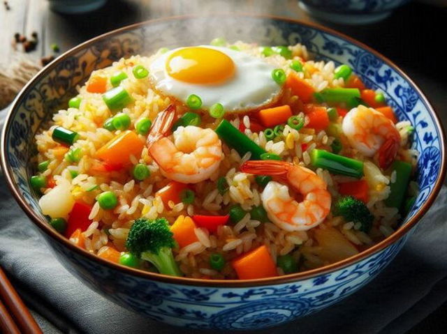 a bowl of fried rice