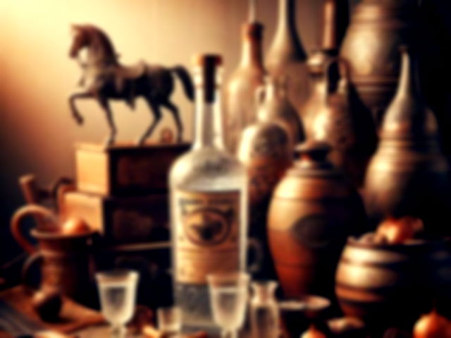 AI generated image of historical looking vodka