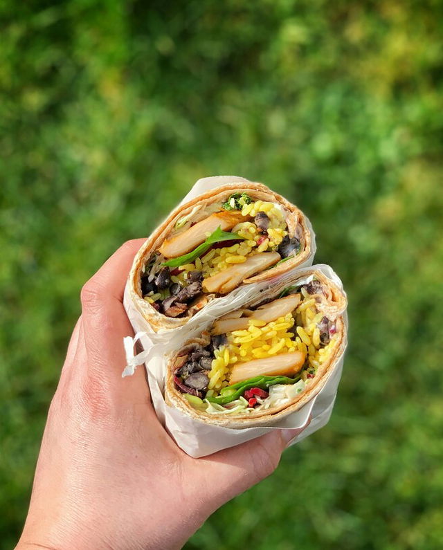 Holding a Burrito