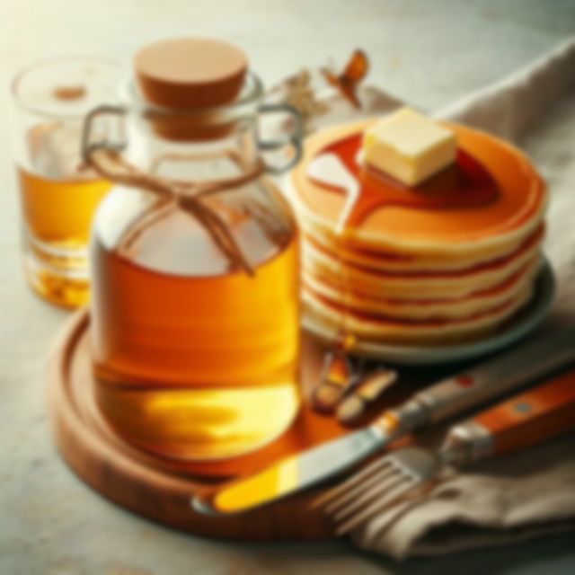 maple syrup with pancakes