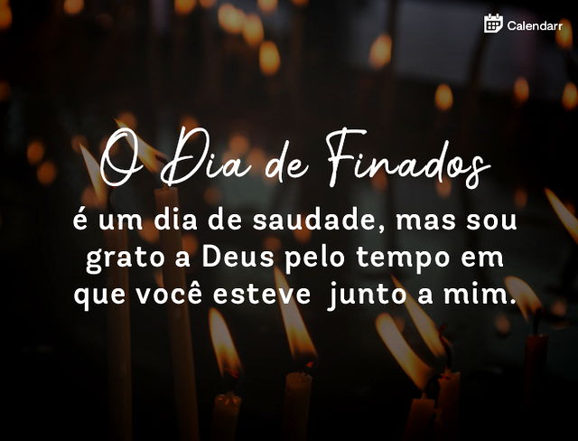 Mensagem de saudade para dia de finados