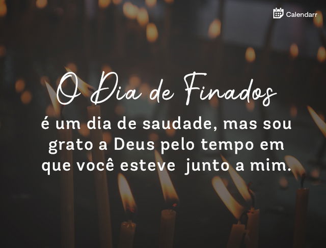 Mensagem de saudade para dia de finados